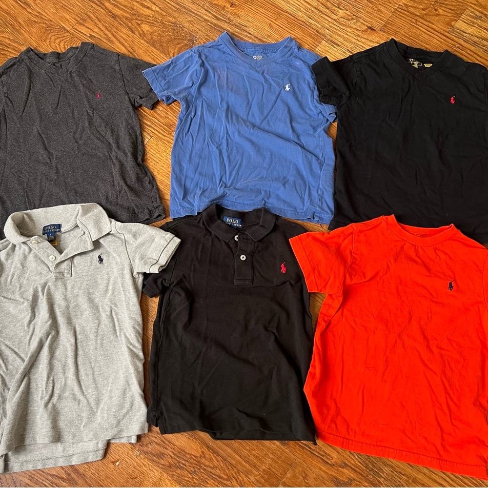 Ralph Lauren Polo Shirt Set - Black, Blue, Gray, Red